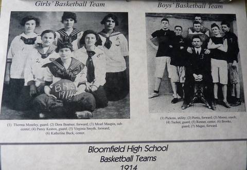 Bloomfield High School Basketball Teams 1914